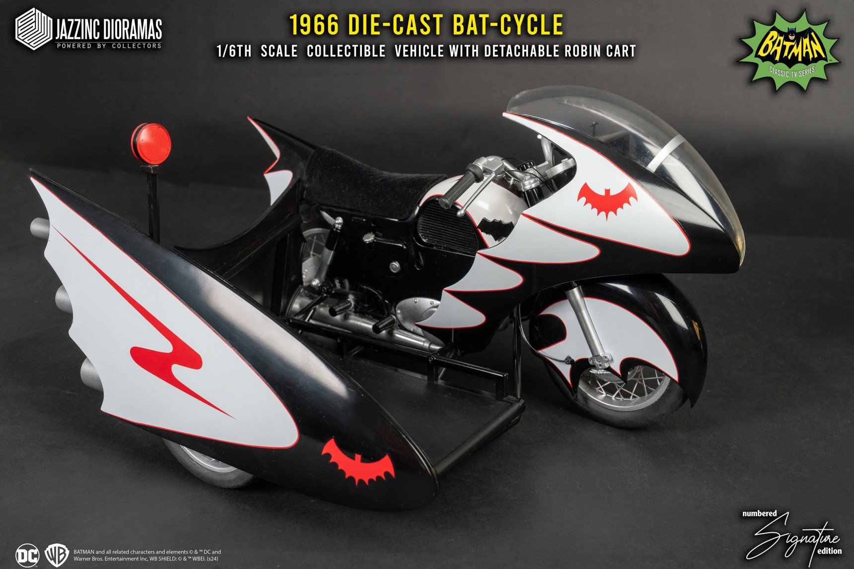 バットマン1966TVシリーズ バットサイクルとサイドカー バットモービル 楽天市場】ホットウィール エリート 1/12 バットマン 1966年TVシリーズ