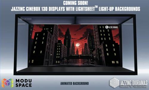 Jazzinc Cinebox 130 Stackable Modular Display Case with Lightsheet ™ system - Animated background