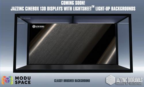 Jazzinc Cinebox 130 Stackable Modular Display Case with Lightsheet ™ system - Classy Brushed background