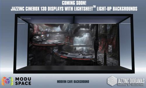 Jazzinc Cinebox 130 Stackable Modular Display Case with Lightsheet ™ system - Modern Cave background