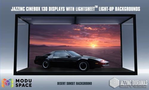 Jazzinc Cinebox 130 Stackable Modular Display Case with Lightsheet ™ system - Desert Sunset background