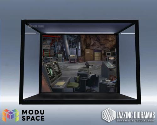 Jazzinc Cinebox 75 Stackable Modular Display Case with Lightsheet ™ system - Vintage Cave background