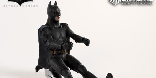 Free Seated Batman Figure with Early Black “Stealth” Tumbler Batmobile image
